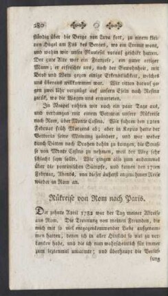 Rückreise von Rom nach Paris