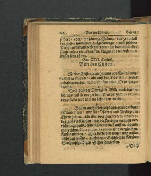 Das XXVI. Capitul. Von den Küstern.