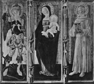 Madonna mit Kind, Erzengel Michael und heiliger Bernhard