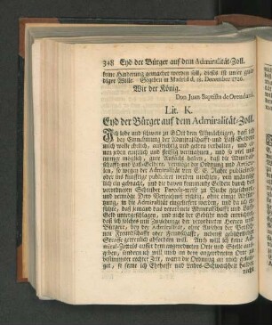Lit. K. End der Buerger auf dem Admiralitaet-Zoll.