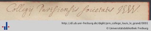 Notiz (Aus: UB Freiburg, NB 1/179)