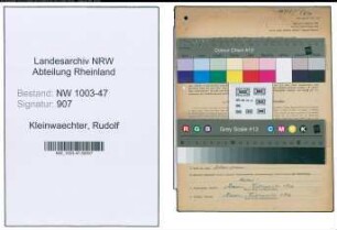 Entnazifizierung Rudolf Kleinwaechter , geb. 19.01.1911 (Lehrer)