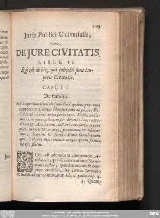 Caput I. De familiâ.