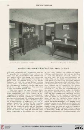 Ausbau der Dachgeschosse für Wohnzwecke