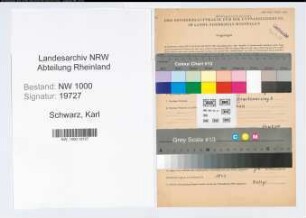 Entnazifizierung Karl Schwarz, geb. 20.04.1891 (Handwerker)