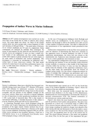 Propagation of surface waves in marine sediments