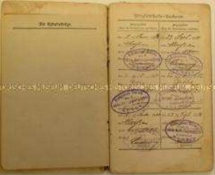 Mitgliedsbuch der Sozialdemokratischen Partei Deutschlands für Karl Forchel; Meißen, 1. Jan. 1903
