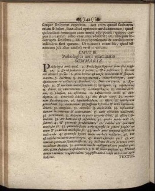 Cap. III. Pathologica aёris examinatio Summaria.