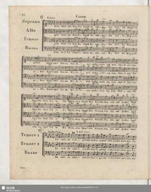 12) a trè voci: Da ruft, o möchte Gott es geben