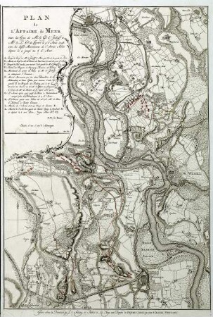 WHK 25 Deutscher Siebenjähriger Krieg 1756-1763: Plan des Gefechts bei Mehr, 5. August 1758