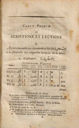 Compendium grammaticae arabicae : cum progymnasmatibus lectionis arabicae