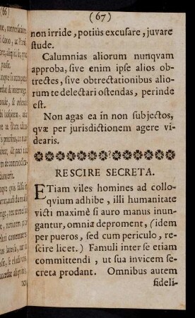 67-69, Rescire Secreta; Noscere Intentionem Dictionis Alienae