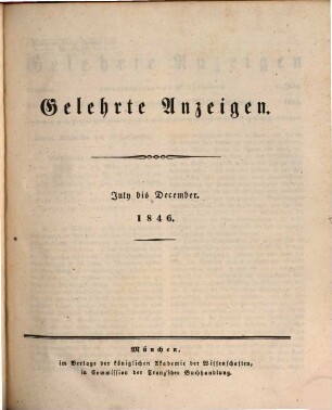 Gelehrte Anzeigen. 23. 1846