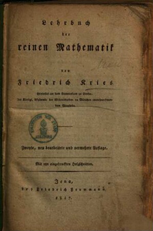 Lehrbuch der reinen Mathematik