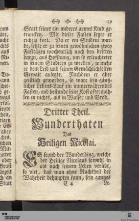 Dritter Theil. Wunderthaten Des Heiligen Nicolai.