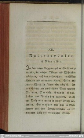 XII. Naturprodukte