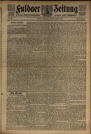 Ausgabe vom Donnerstag, den 23. Januar 1908.