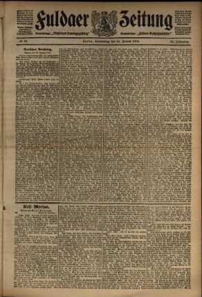 Ausgabe vom Donnerstag, den 23. Januar 1908.