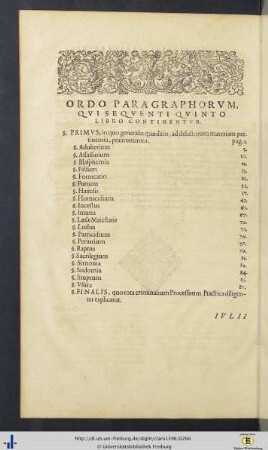 Ordo Paragraphorum.
