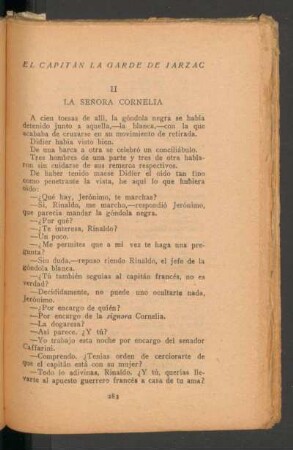 II - La señora Cornelia
