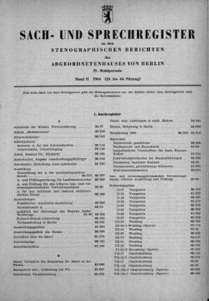Sach- und Sprechregister