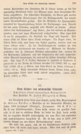 129-139 Vom Kloster ins akademische Lehramt : Schicksale eines ehemaligen Kapuziners