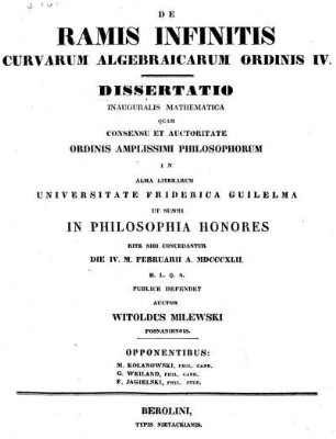 De ramis infinitis curvarum algebraicarum ordinis 4