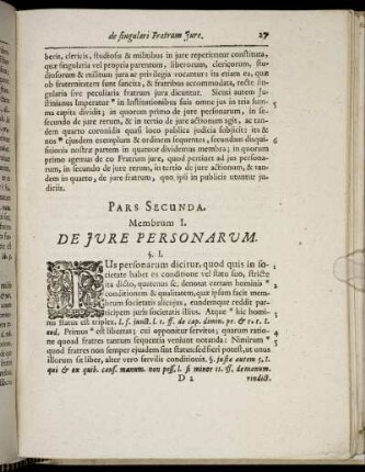 Membrum I. De Jure Personarum.