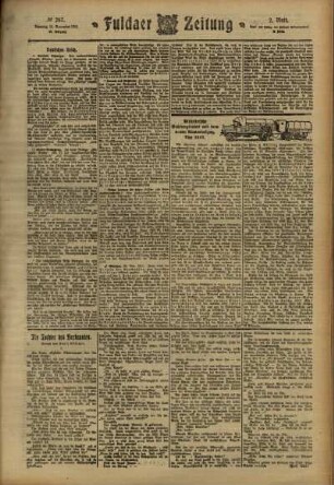 Zweite Ausgabe vom Dienstag, den 21. November 1911.