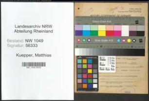 Entnazifizierung Matthias Kuepper , geb. 06.10.1908 (Arbeiter)