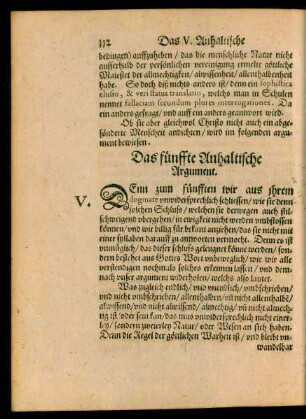 Das fünffte Anhaltische Argument.