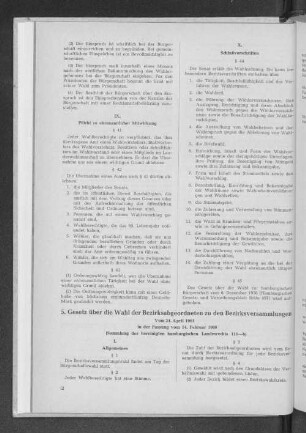 5. Gesetz über die Wahl der Bezirksabgeordneten zu den Bezirksversammlungen