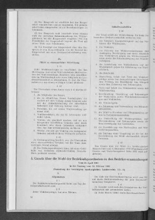5. Gesetz über die Wahl der Bezirksabgeordneten zu den Bezirksversammlungen