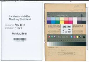 Entnazifizierung Ernst Mueller , geb. 02.01.1914 (Reichsbahninspektor)