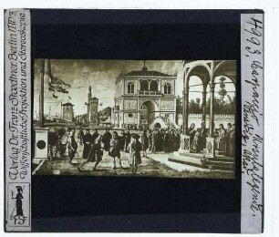 Carpaccio, Ursulazyklus III: Rückkehr der Gesandten zum englischen Hof (Venedig Accademia)