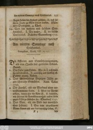 Am vierten Sonntage nach Epiphanias. Evangelium, Matth. VIII. 23 - 27.
