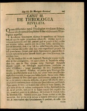Caput III. De Theologia Revelata.