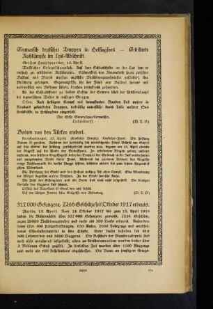 517000 Gefangene, 7246 Geschütze seit Oktober 1917 erbeutet.
