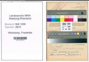 Entnazifizierung Friederike Wienkamp , geb. 17.08.1912 ()