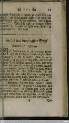Sechs und dreyßigster Brief