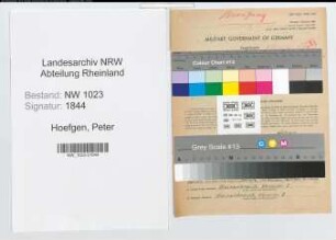 Entnazifizierung Peter Hoefgen , geb. 28.05.1908 (Verw.Angest.)