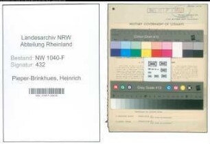 Entnazifizierung Heinrich Pieper-Brinkhues , geb. 03.04.1898 (Sparkassenangestellter)