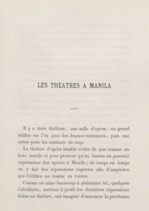 Les théâtres à Manila