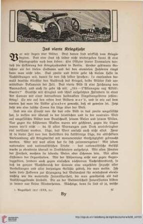 30: Ins vierte Kriegsjahr