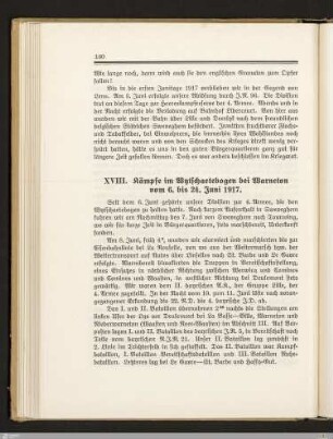 XVIII. Kämpfe im Wytschaetebogen bei Warneton ...