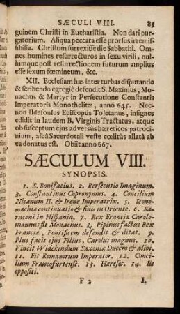 83-96, Saeculum VIII.