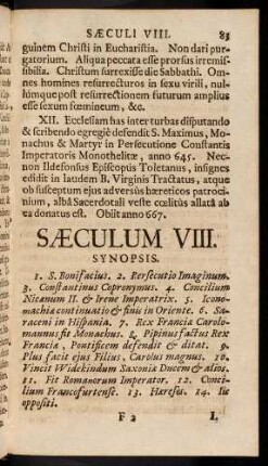 83-96, Saeculum VIII.