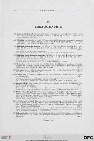 Bibliographie (Nr. 427-470)