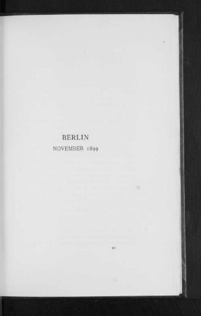 Berlin November 1899