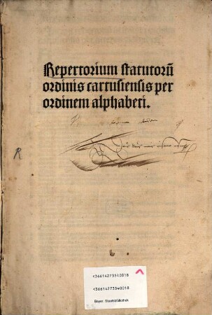 Statuta ordinis cartusiensis
